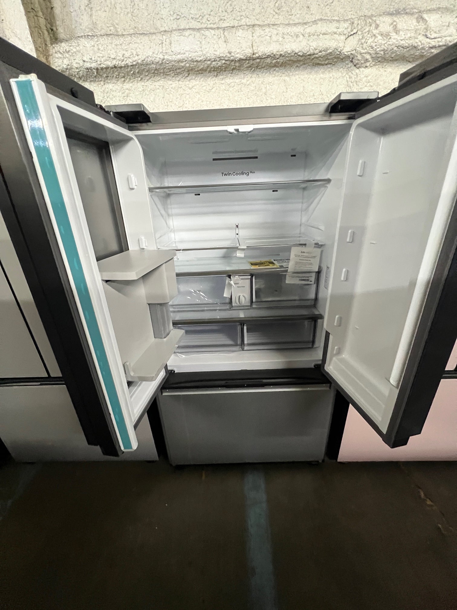 Samsung BESPOKE 24 cu. ft. Counter Depth 3-Doors Pink Top, No Bottom Panel